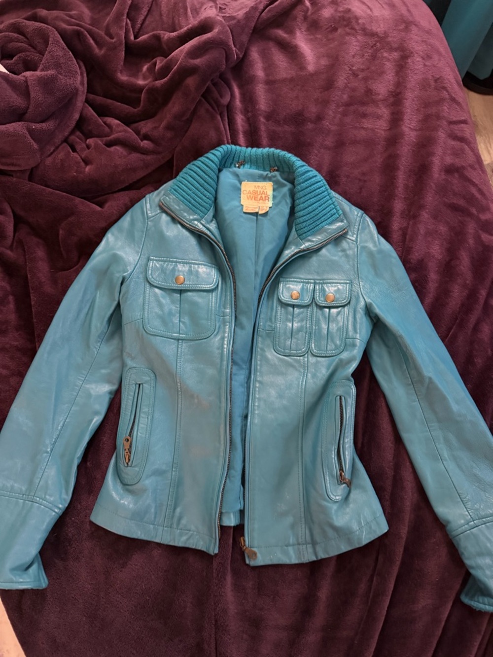 Ming casual leather jacket